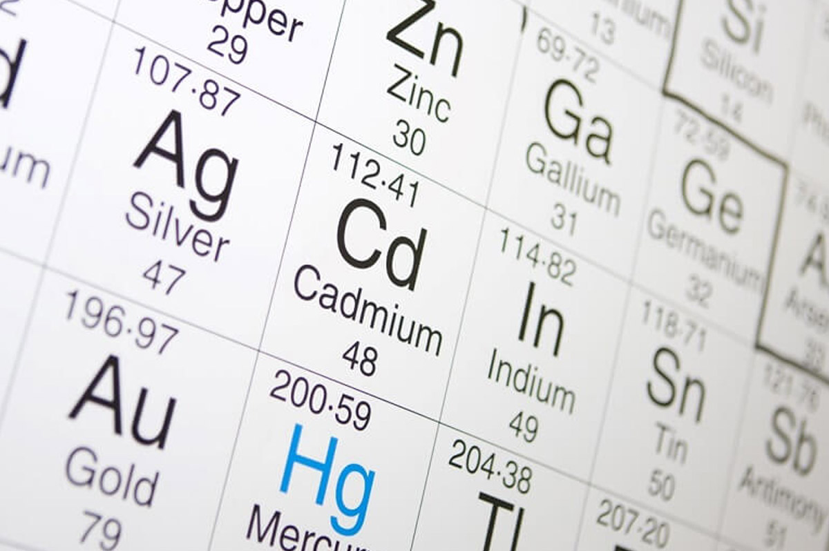 Illustration of heavy metal fragments