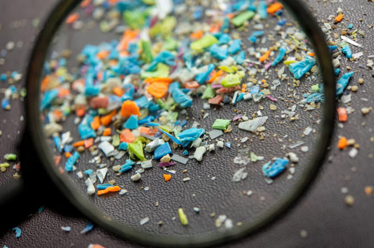 Illustration of microplastics